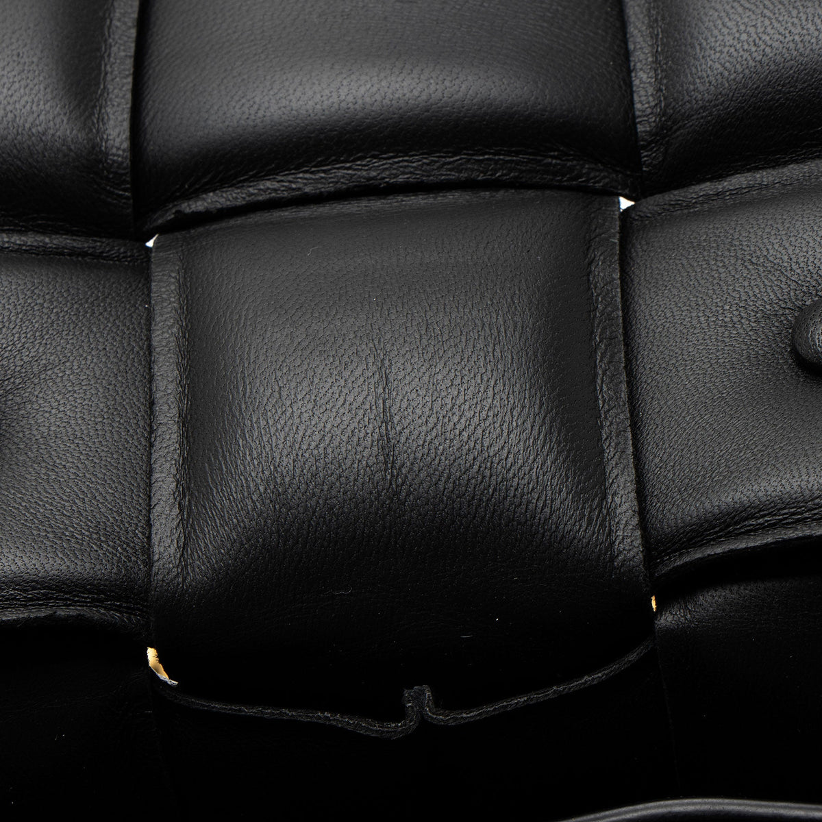 Bottega Veneta Lambskin Cassette Chain Maxi Shoulder Bag - Black