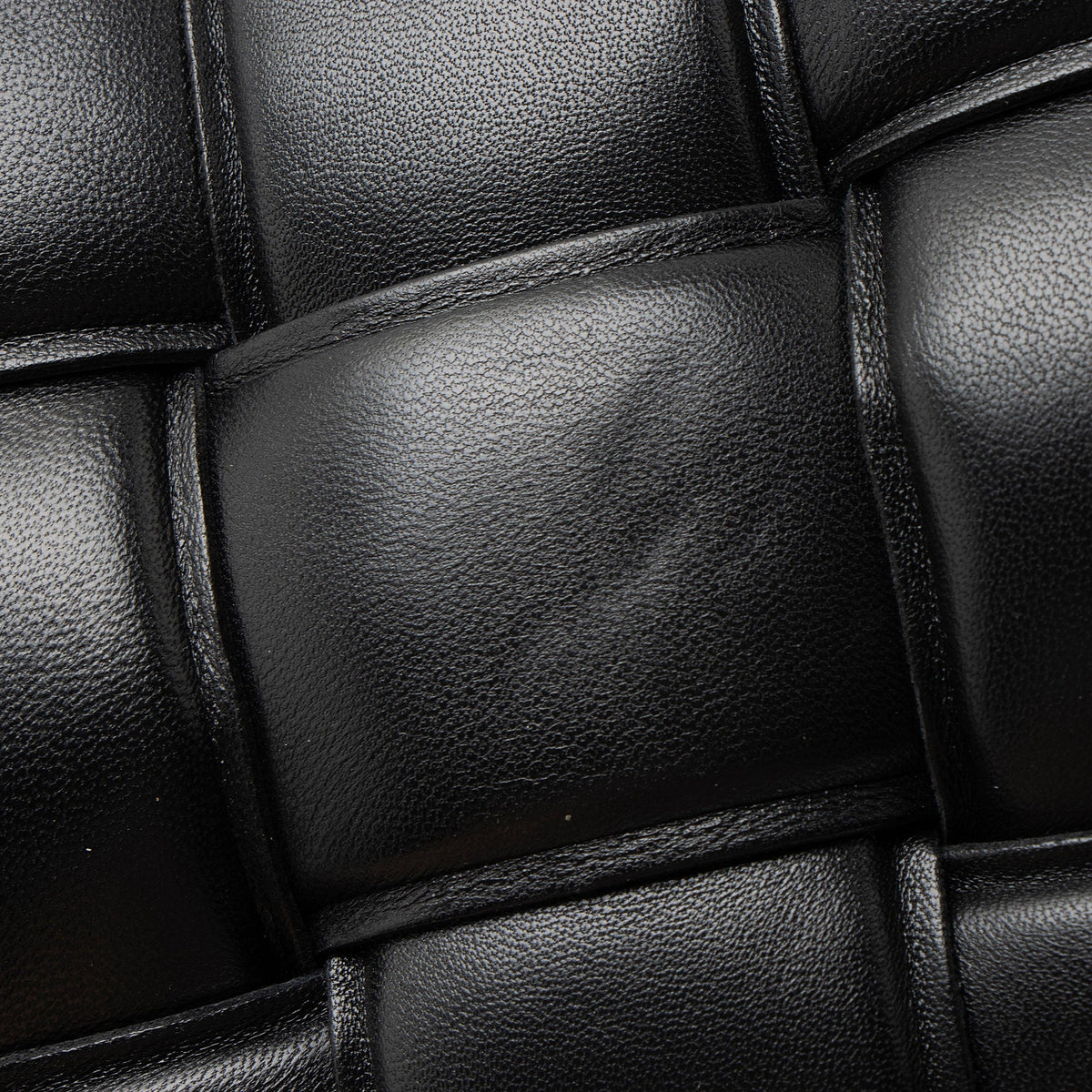 Bottega Veneta Lambskin Cassette Chain Maxi Shoulder Bag - Black