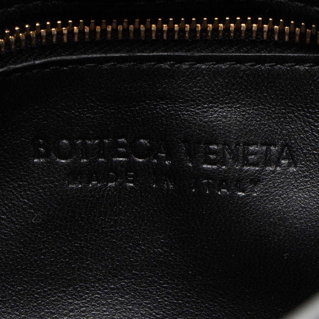 Bottega Veneta Lambskin Cassette Chain Maxi Shoulder Bag - Black