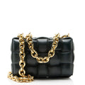 Bottega Veneta Lambskin Cassette Chain Maxi Shoulder Bag - Green