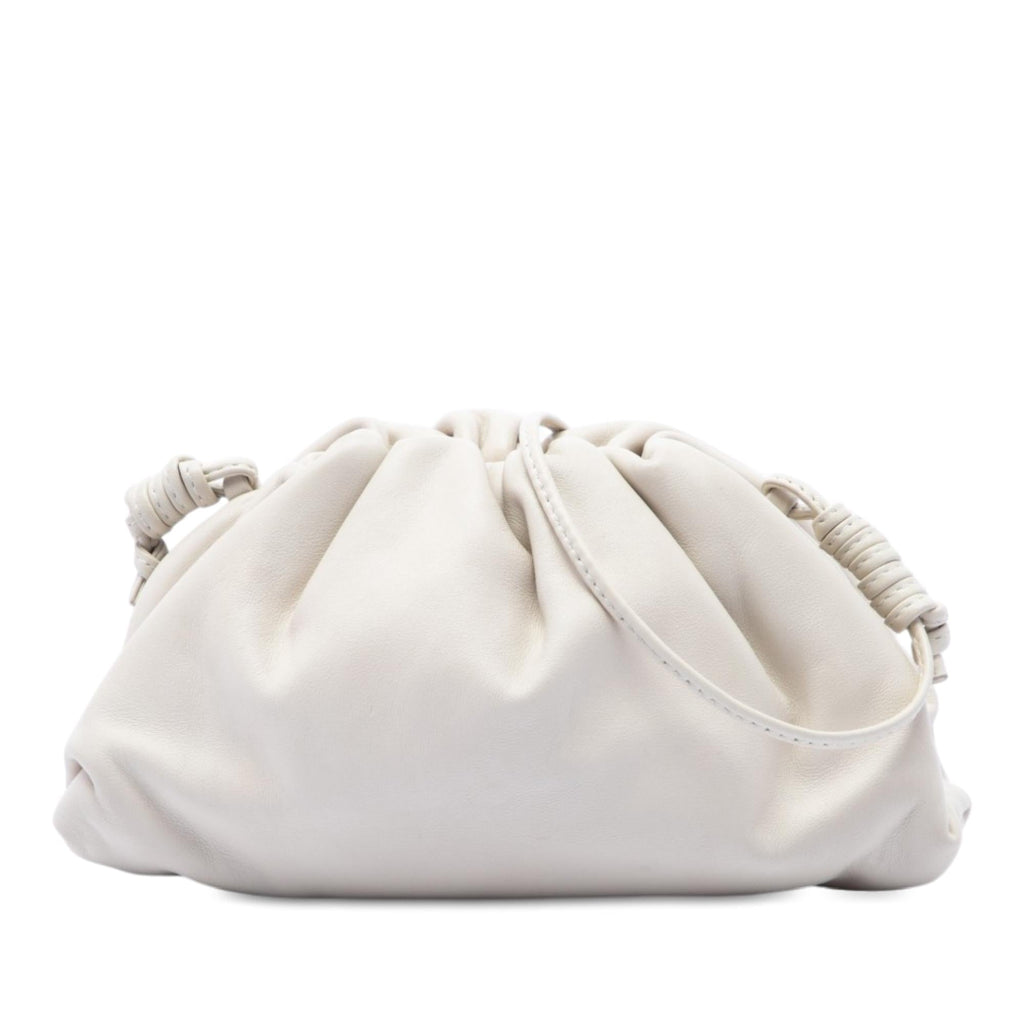 Bottega Veneta Lambskin The Mini Pouch Crossbody Bag - White