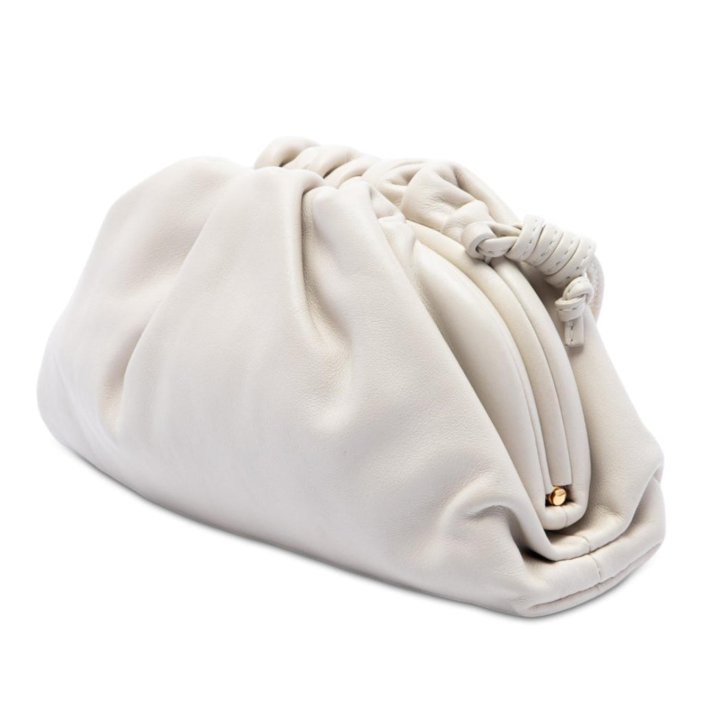 Bottega Veneta Lambskin The Mini Pouch Crossbody Bag - White