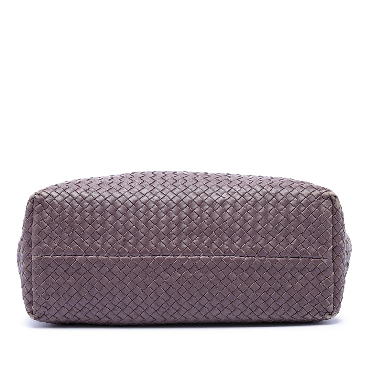Bottega Veneta Limited Edition Medium Lambskin Intreccio Cabat Tote Bag - Purple