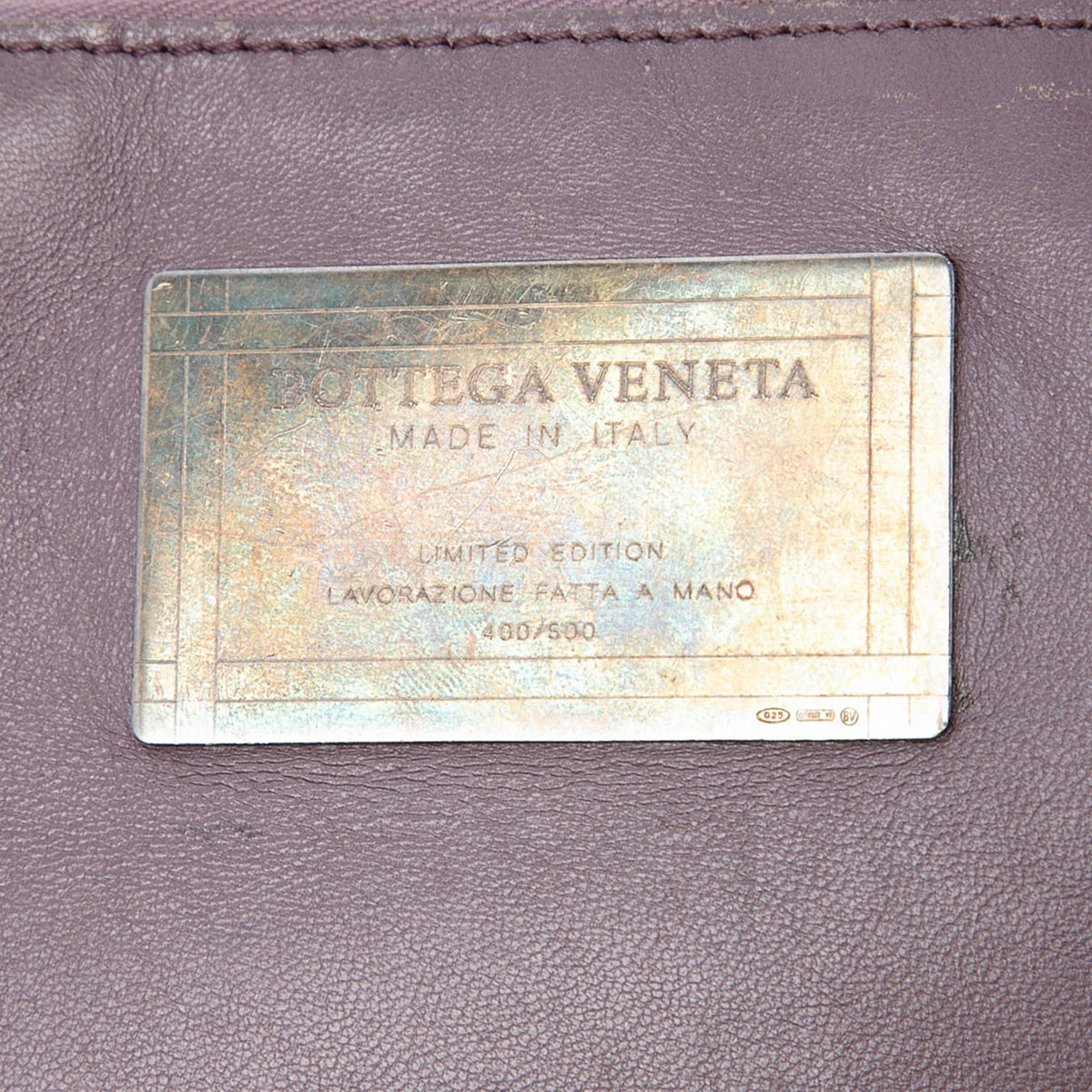 Bottega Veneta Limited Edition Medium Lambskin Intreccio Cabat Tote Bag - Purple