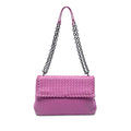 Bottega Veneta Medium Nappa Intrecciato Olimpia Shoulder Bag - Purple