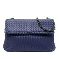 Bottega Veneta Medium Nappa Intrecciato Olimpia Shoulder Bag - Blue