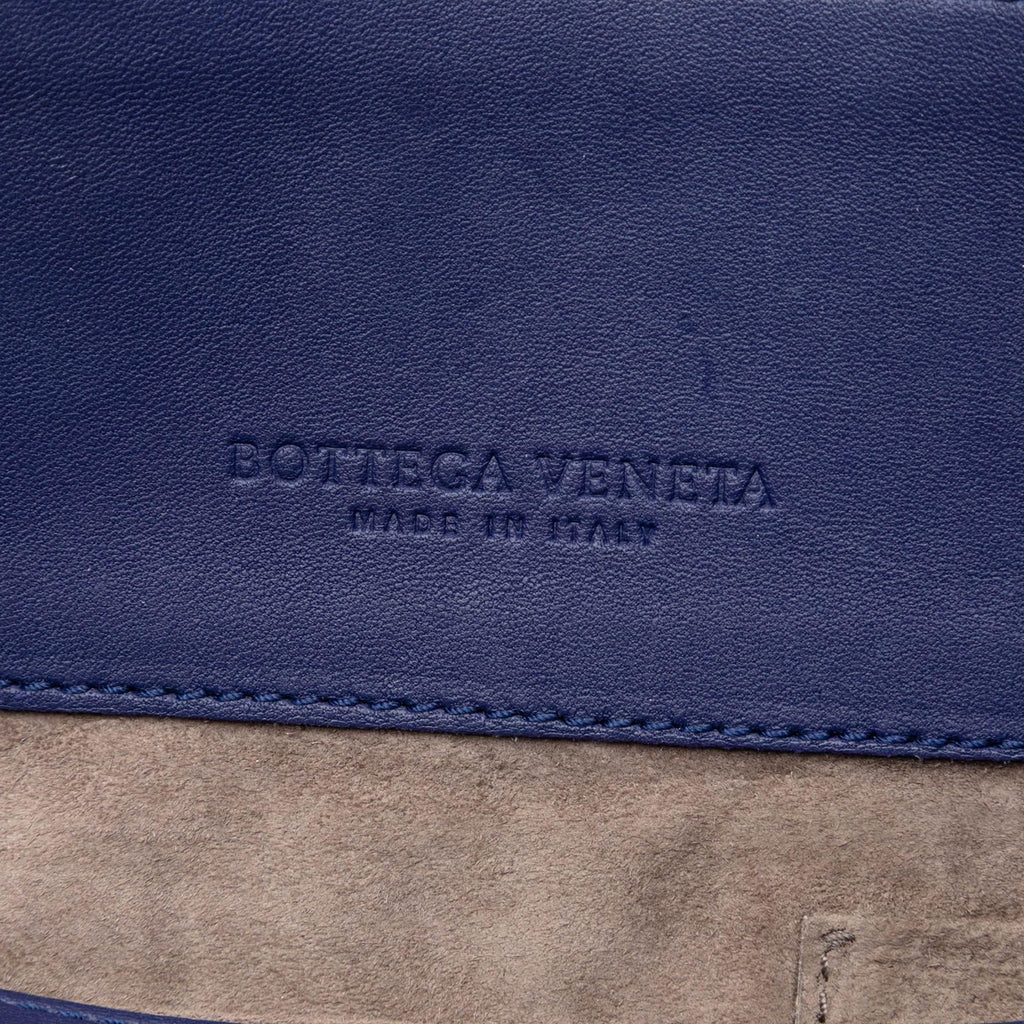 Bottega Veneta Medium Nappa Intrecciato Olimpia Shoulder Bag - Blue
