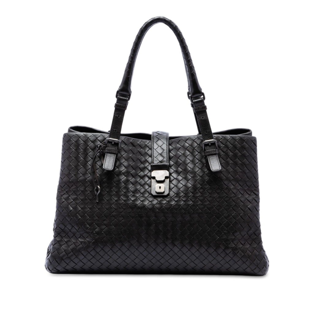 Bottega Veneta Medium Nappa Intrecciato Roma Tote Bag - Brown