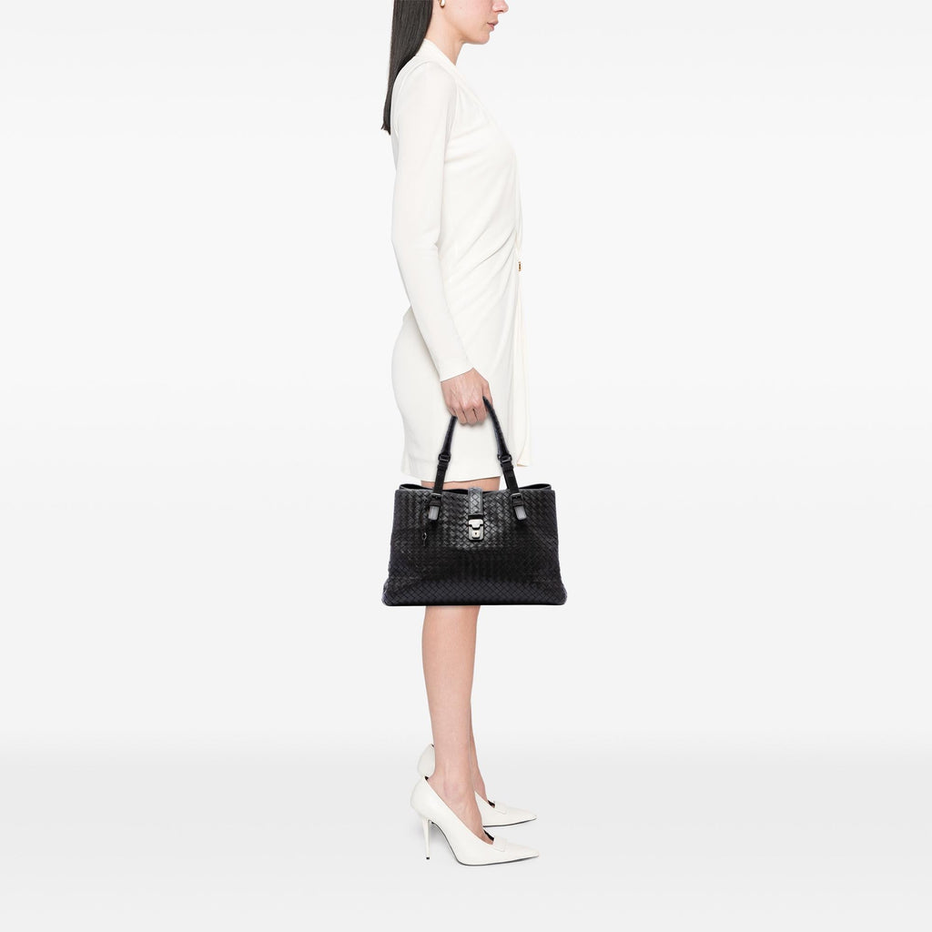 Bottega Veneta Medium Nappa Intrecciato Roma Tote Bag - Brown
