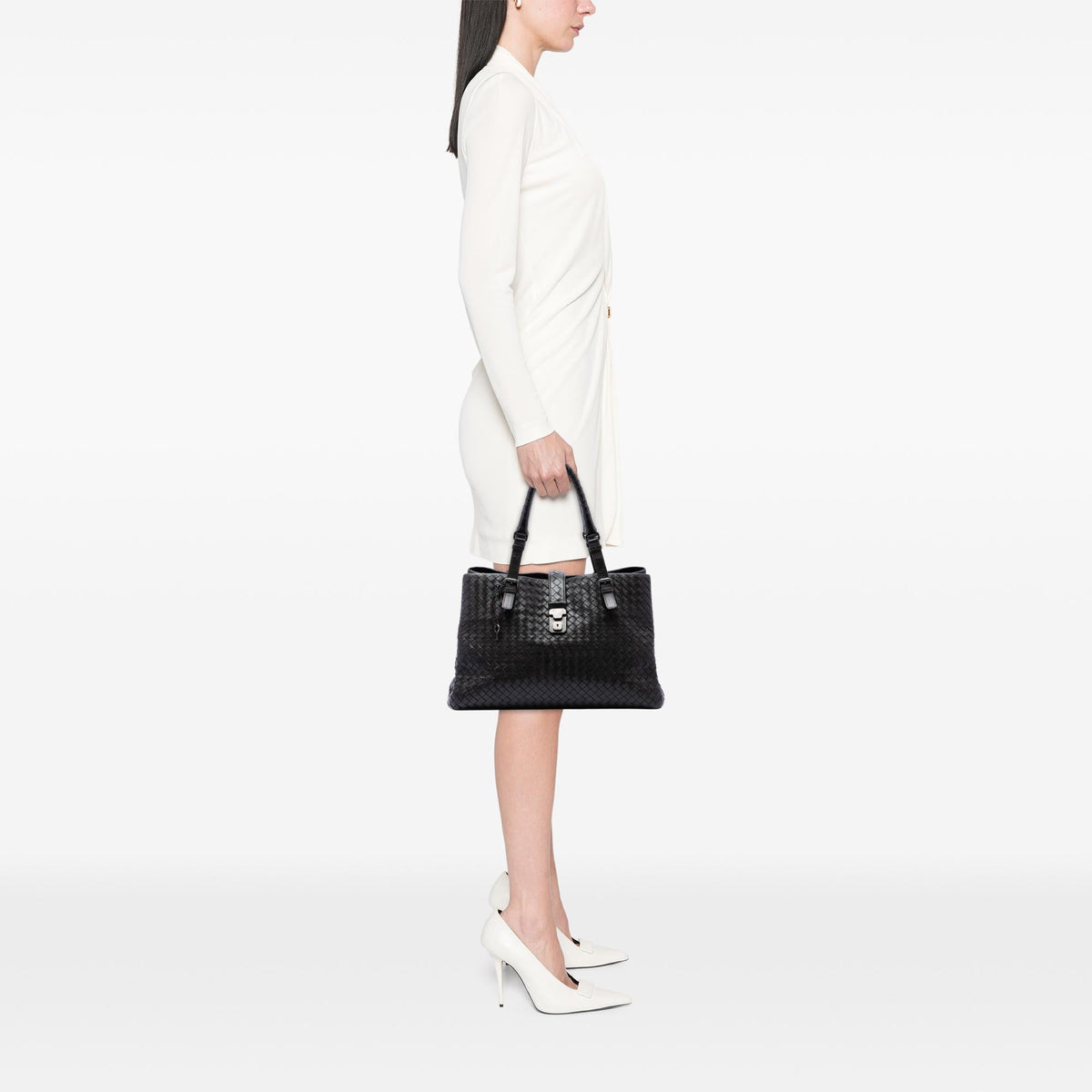 Bottega Veneta Medium Nappa Intrecciato Roma Tote Bag - Brown
