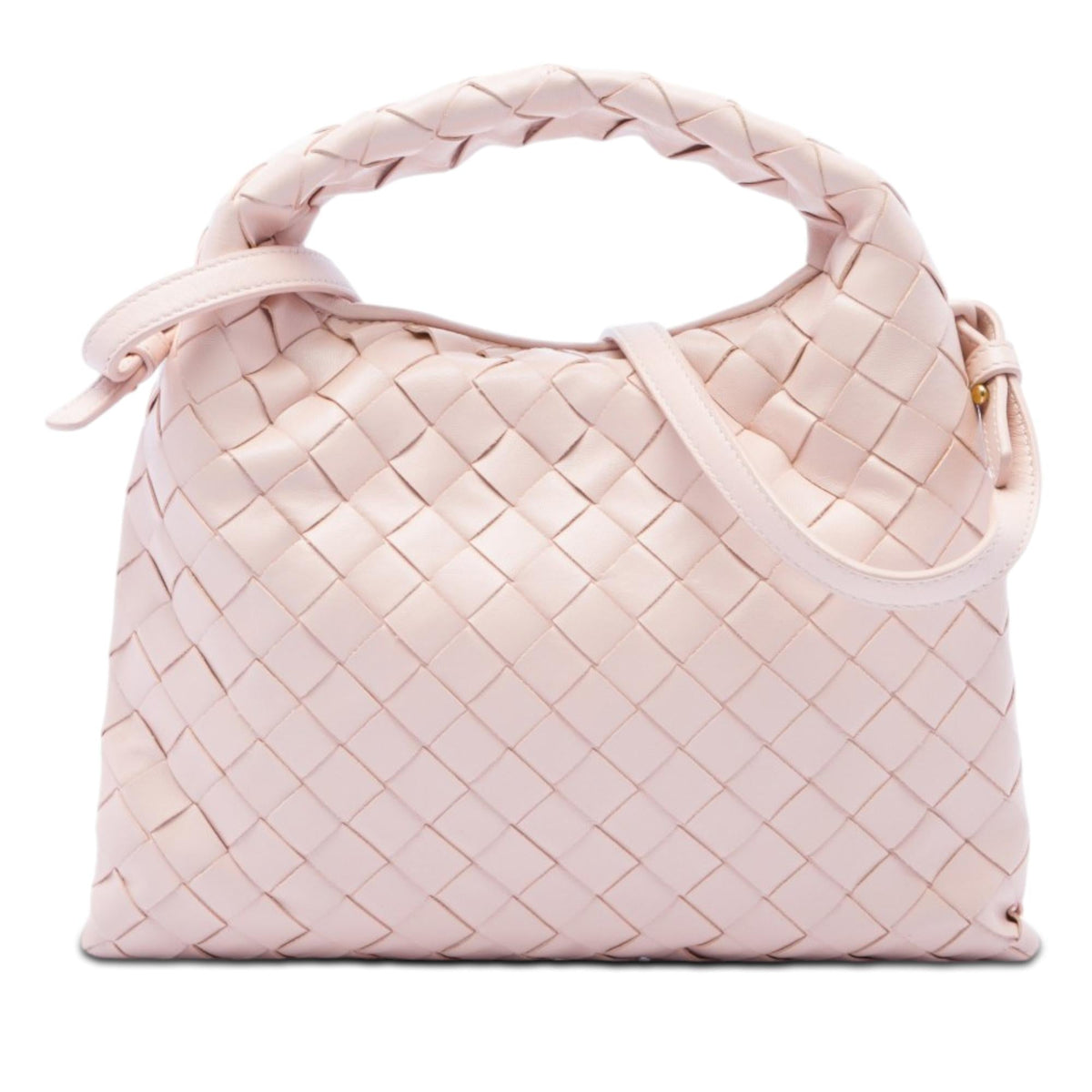 Bottega Veneta Mini Calfskin Intrecciato Hop Satchel - Pink