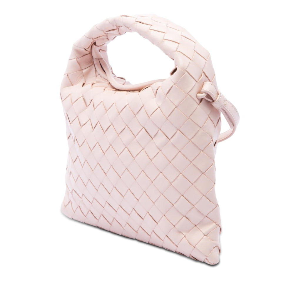 Bottega Veneta Mini Calfskin Intrecciato Hop Satchel - Pink