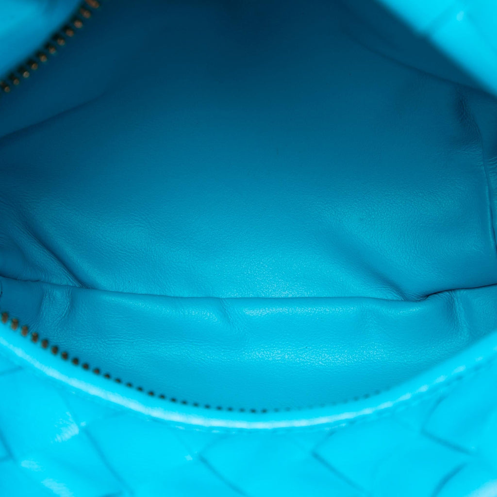 Bottega Veneta Mini Nappa Intrecciato Jodie Hobo Bag - Blue