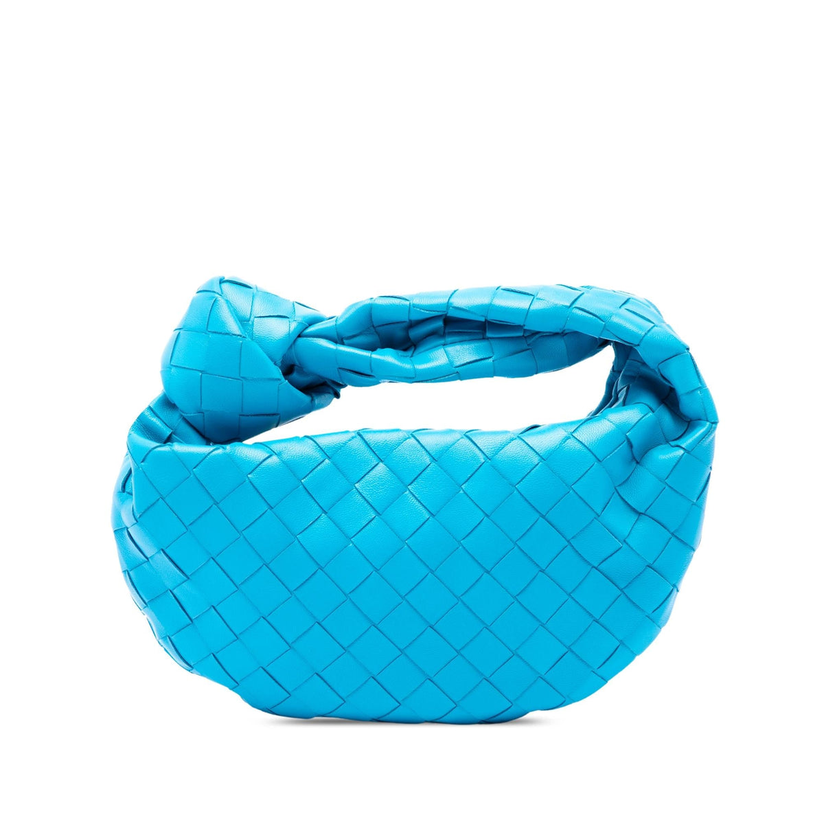 Bottega Veneta Mini Nappa Intrecciato Jodie Hobo Bag - Blue
