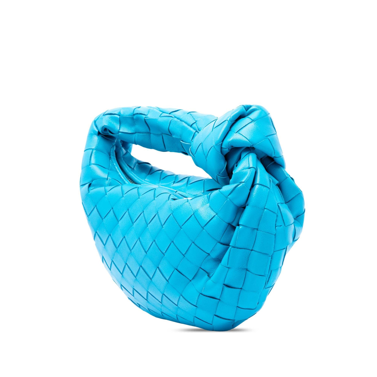 Bottega Veneta Mini Nappa Intrecciato Jodie Hobo Bag - Blue
