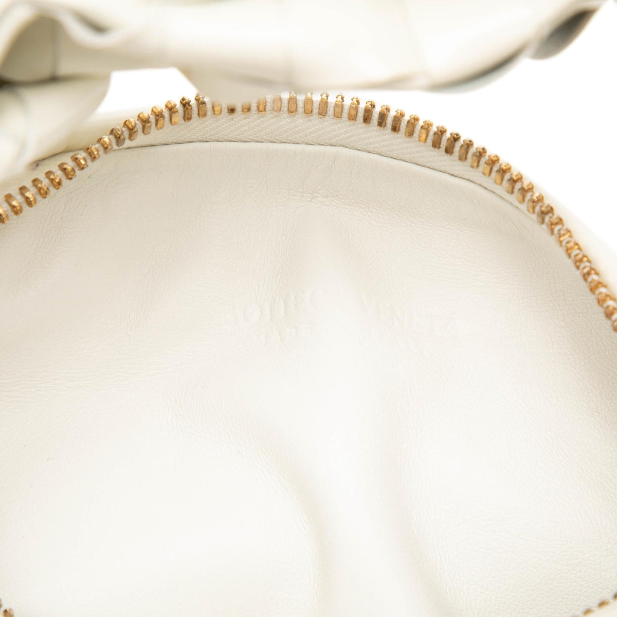 Bottega Veneta Mini Patent Intrecciato Jodie Hobo Bag - White