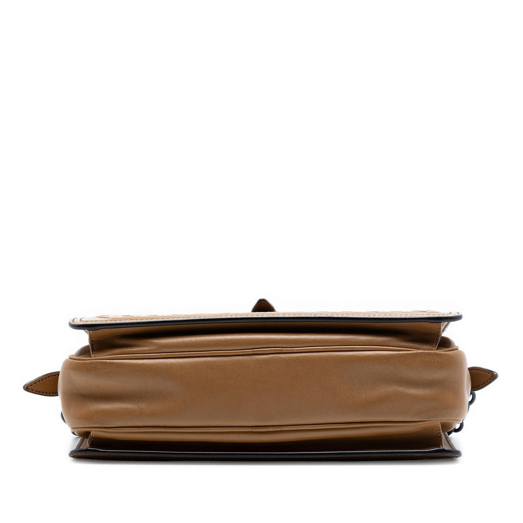 Bottega Veneta Nappa Intrecciato Belt Flap Camera Bag - Brown