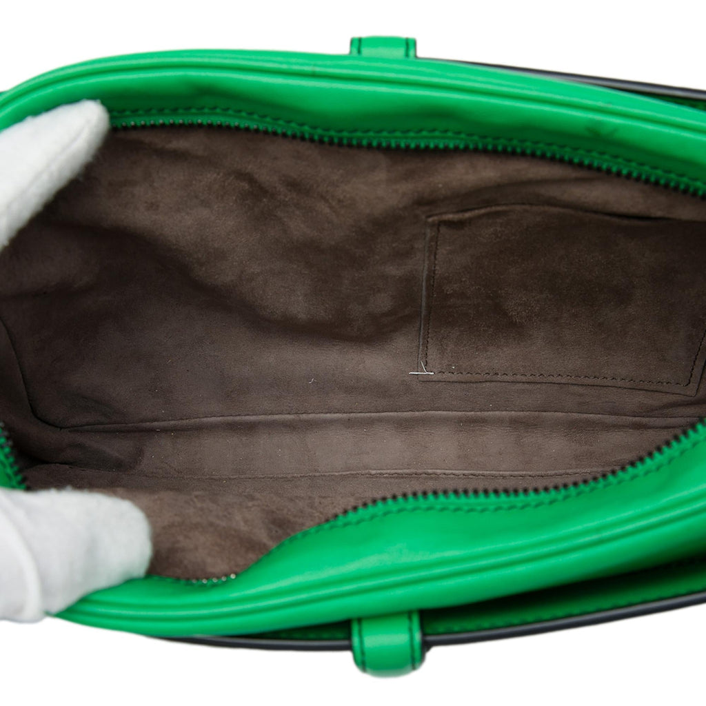 Bottega Veneta Nappa Intrecciato Belt Flap Camera Bag - Green