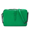 Bottega Veneta Nappa Intrecciato Belt Flap Camera Bag - Green