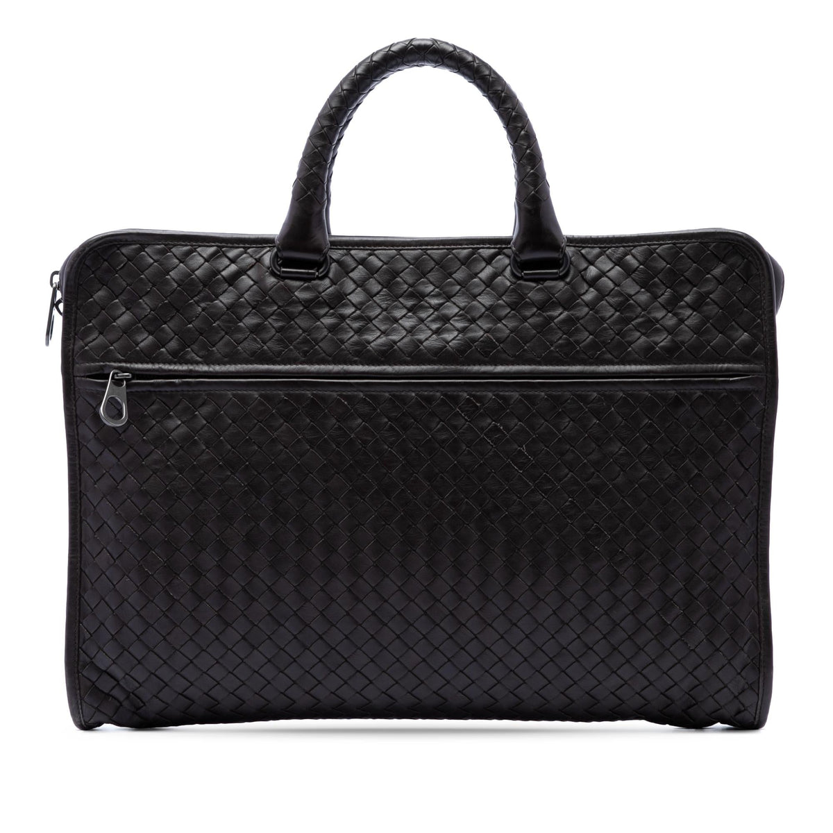 Bottega Veneta Nappa Intrecciato Business Bag - Brown