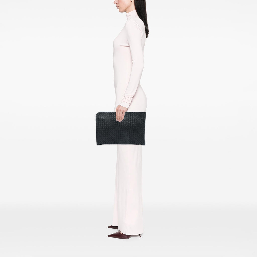 Bottega Veneta Nappa Intrecciato Clutch - Grey