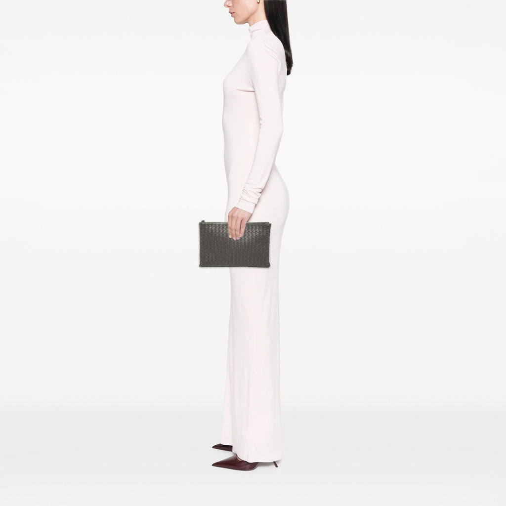 Bottega Veneta Nappa Intrecciato Clutch - Brown