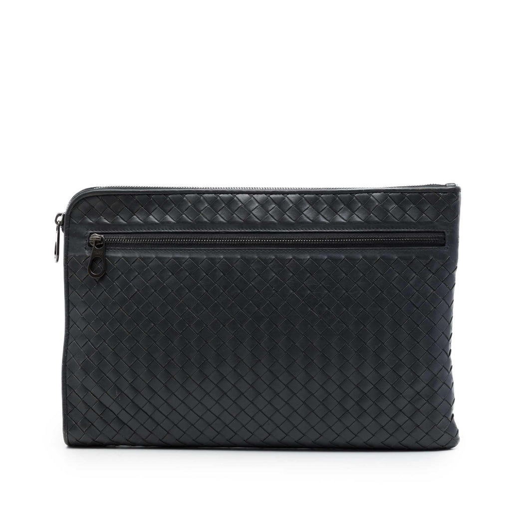 Bottega Veneta Nappa Intrecciato Clutch - Grey