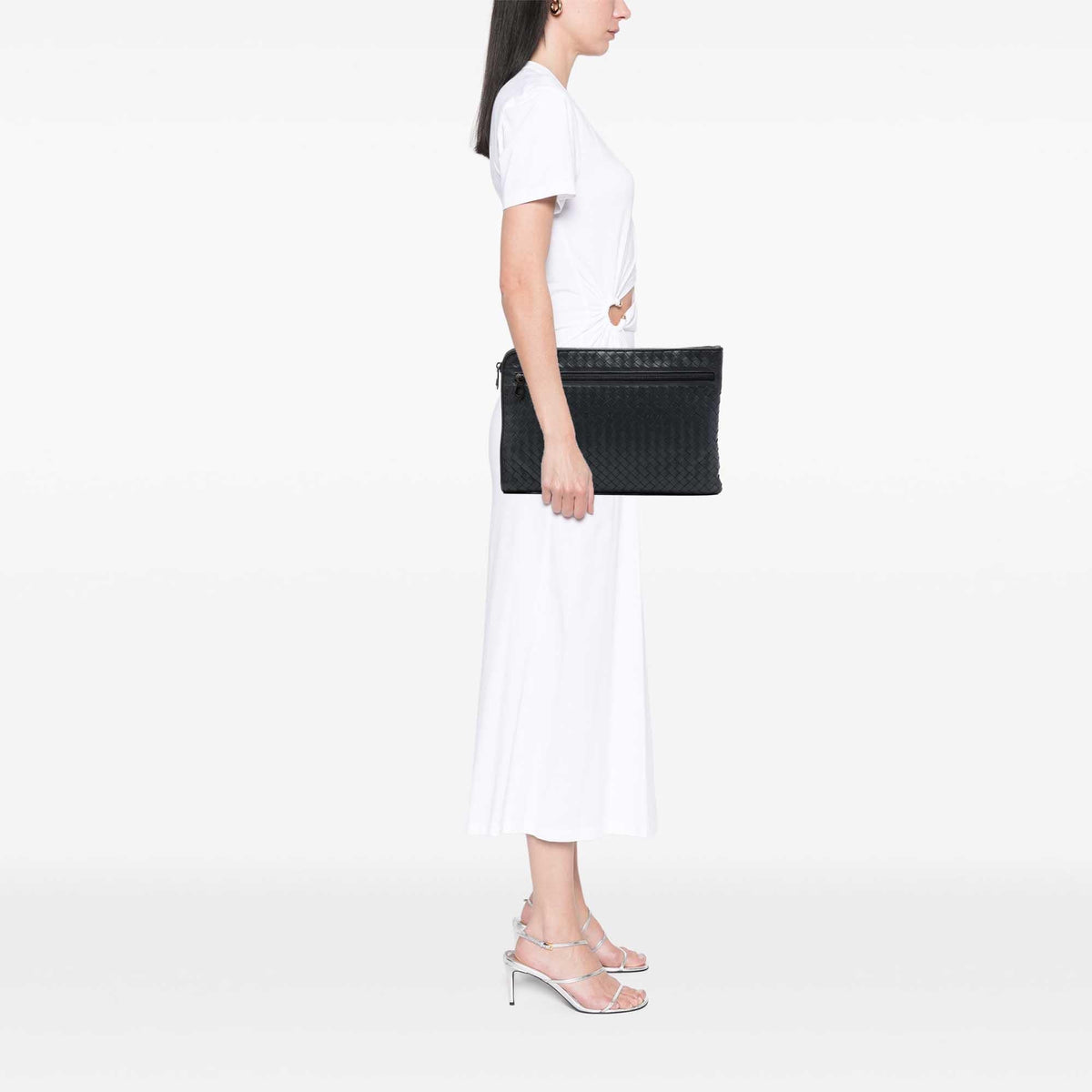 Bottega Veneta Nappa Intrecciato Clutch - Grey