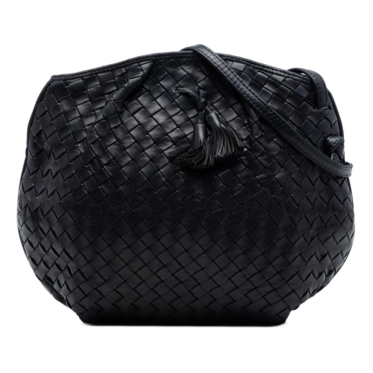 Bottega Veneta Nappa Intrecciato Crossbody Bag - Black