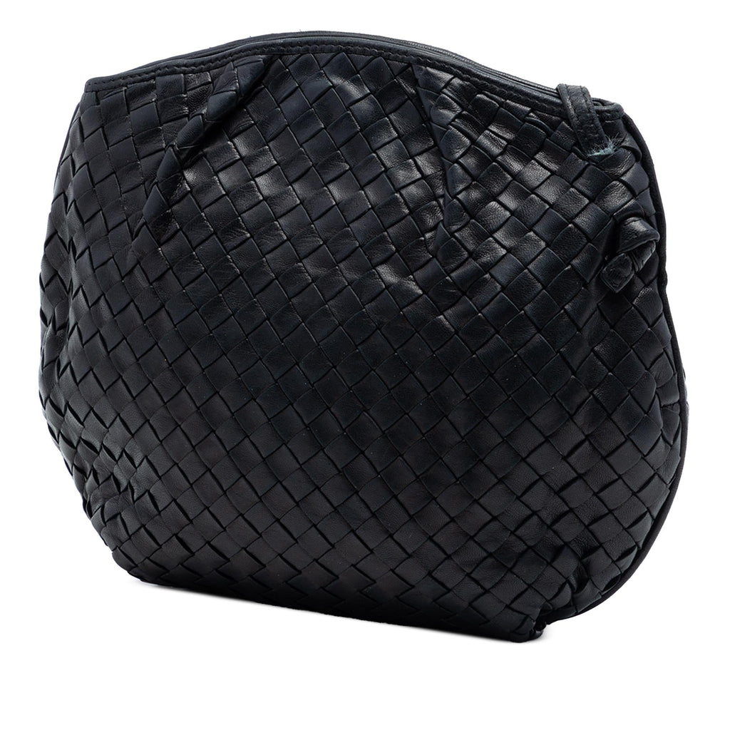 Bottega Veneta Nappa Intrecciato Crossbody Bag - Black
