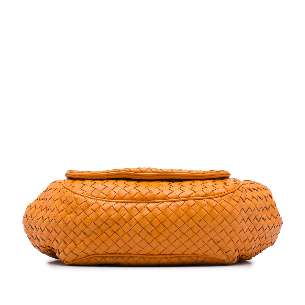 Bottega Veneta Nappa Intrecciato Flap Crossbody Bag - Orange