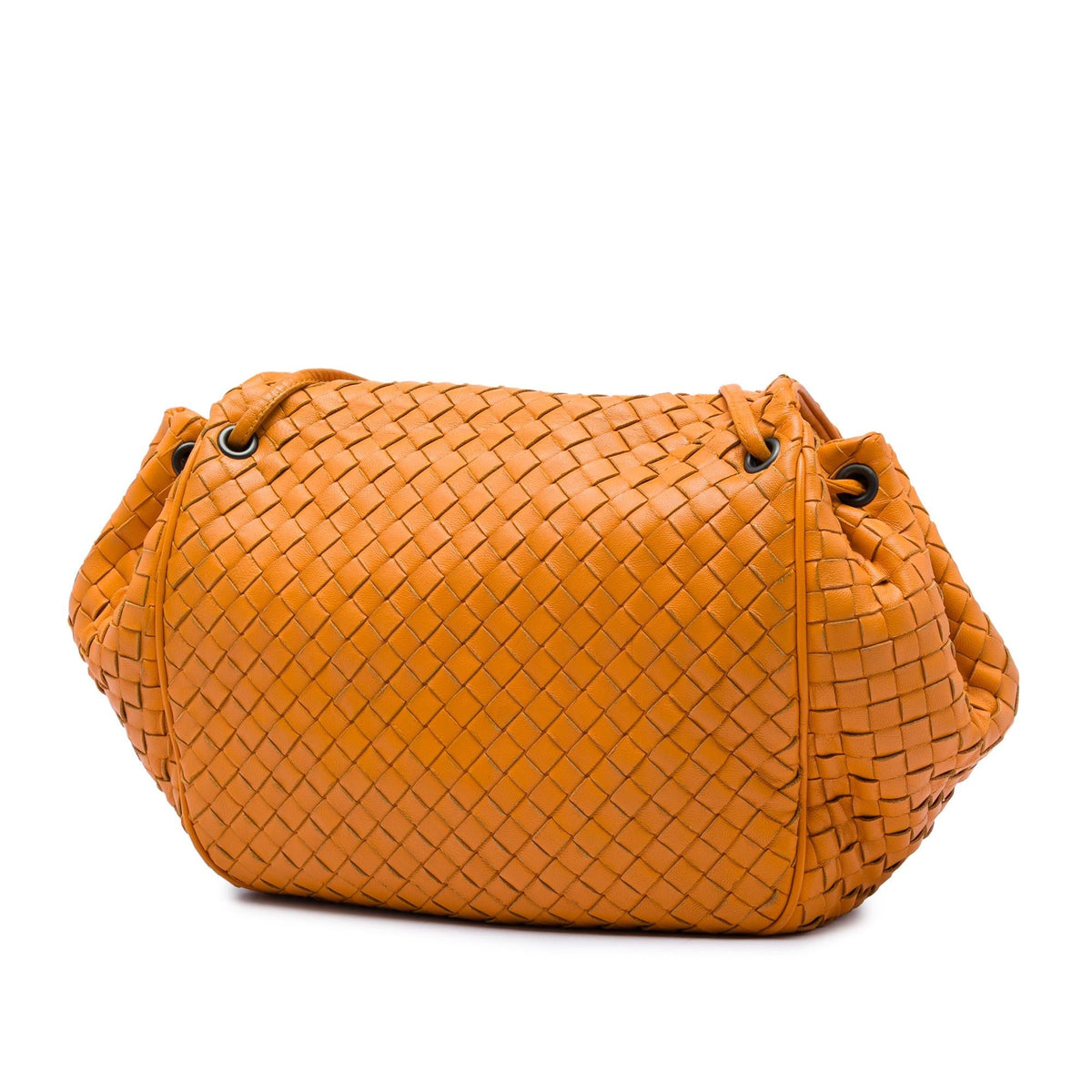 Bottega Veneta Nappa Intrecciato Flap Crossbody Bag - Orange