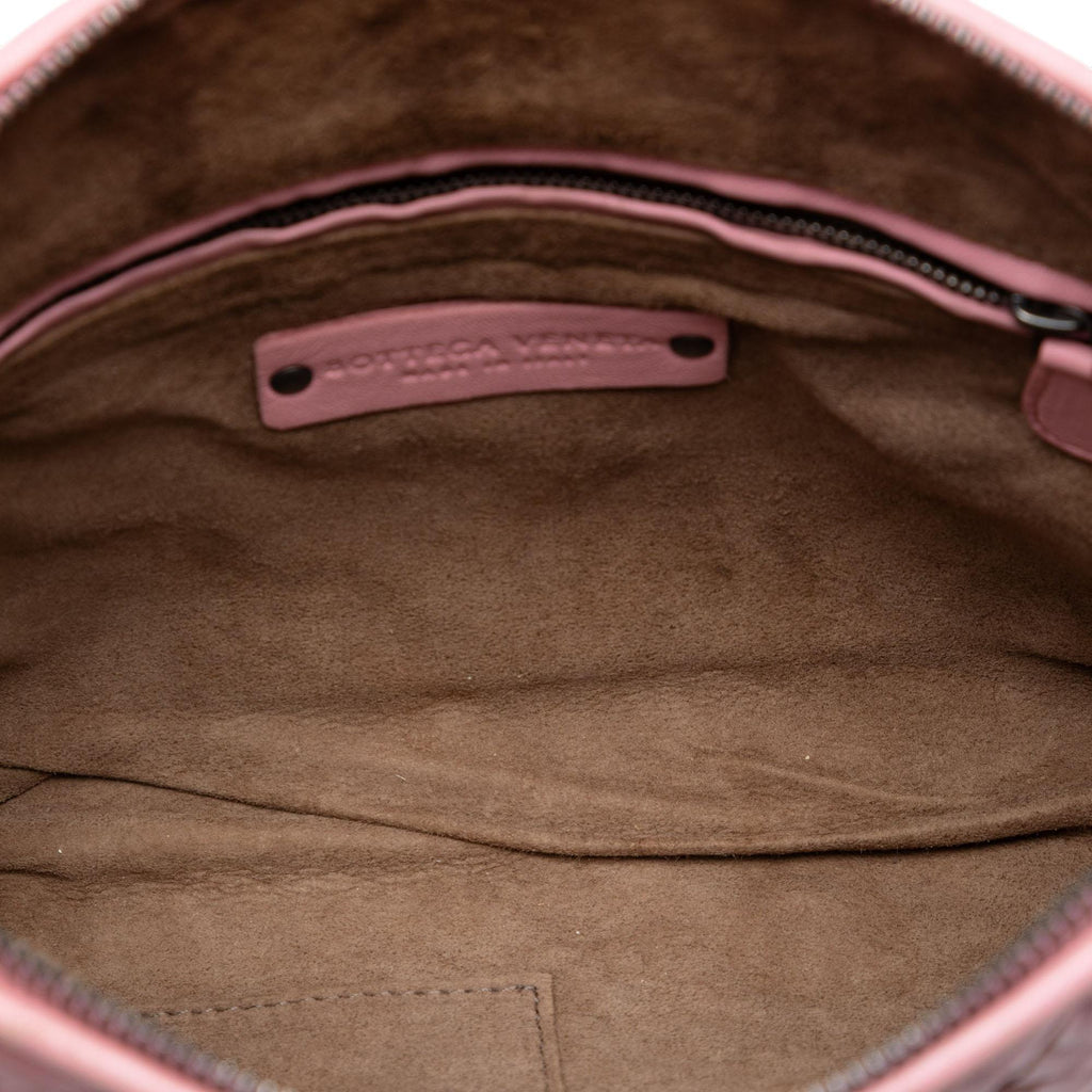 Bottega Veneta Nappa Intrecciato Nodini Crossbody Bag - Pink