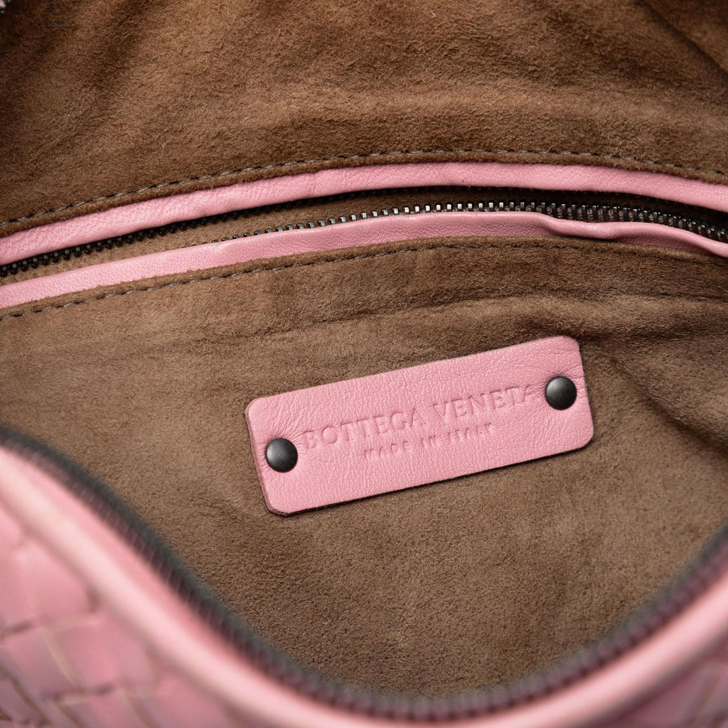 Bottega Veneta Nappa Intrecciato Nodini Crossbody Bag - Pink
