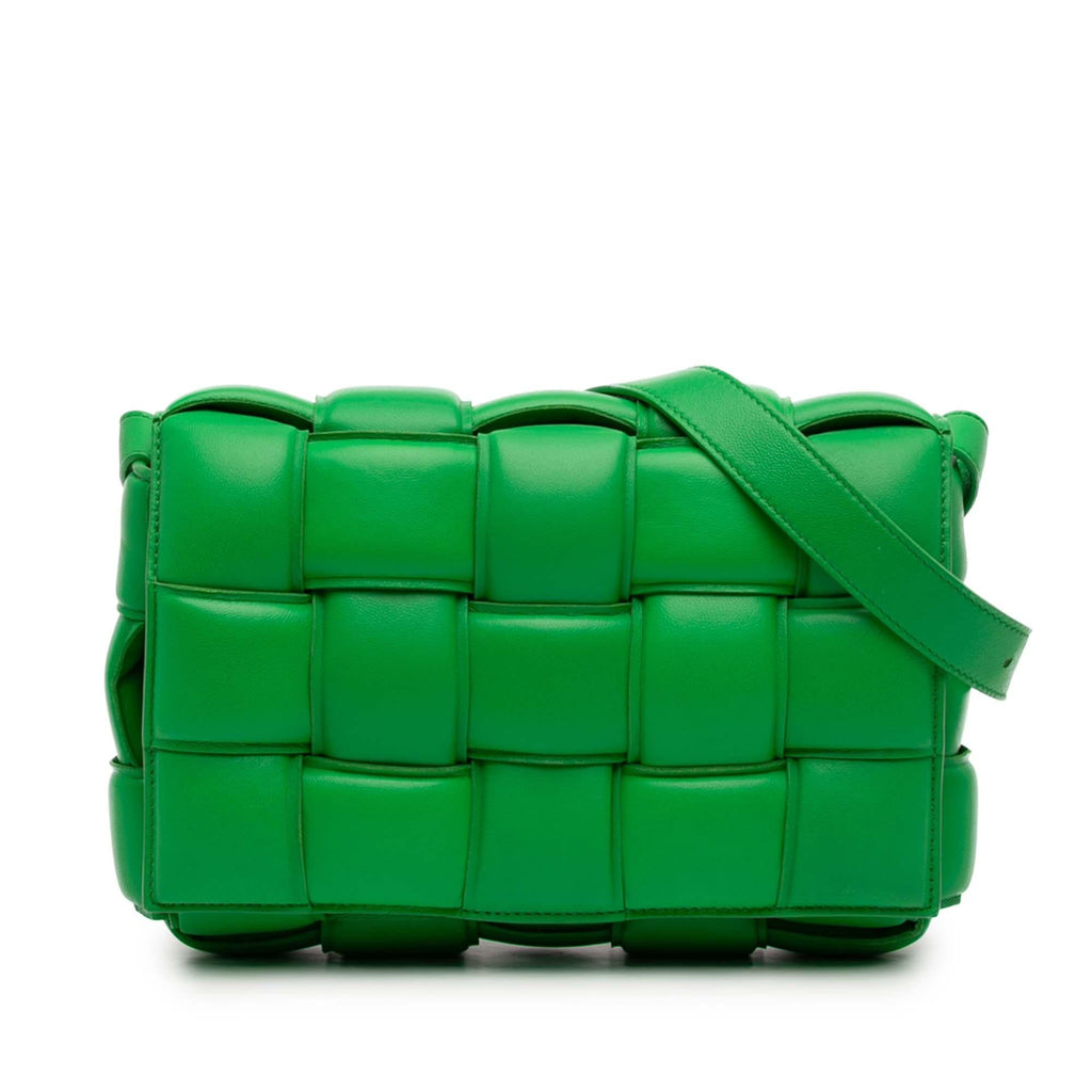 Bottega Veneta Nappa Intrecciato Padded Cassette Crossbody Bag - Green