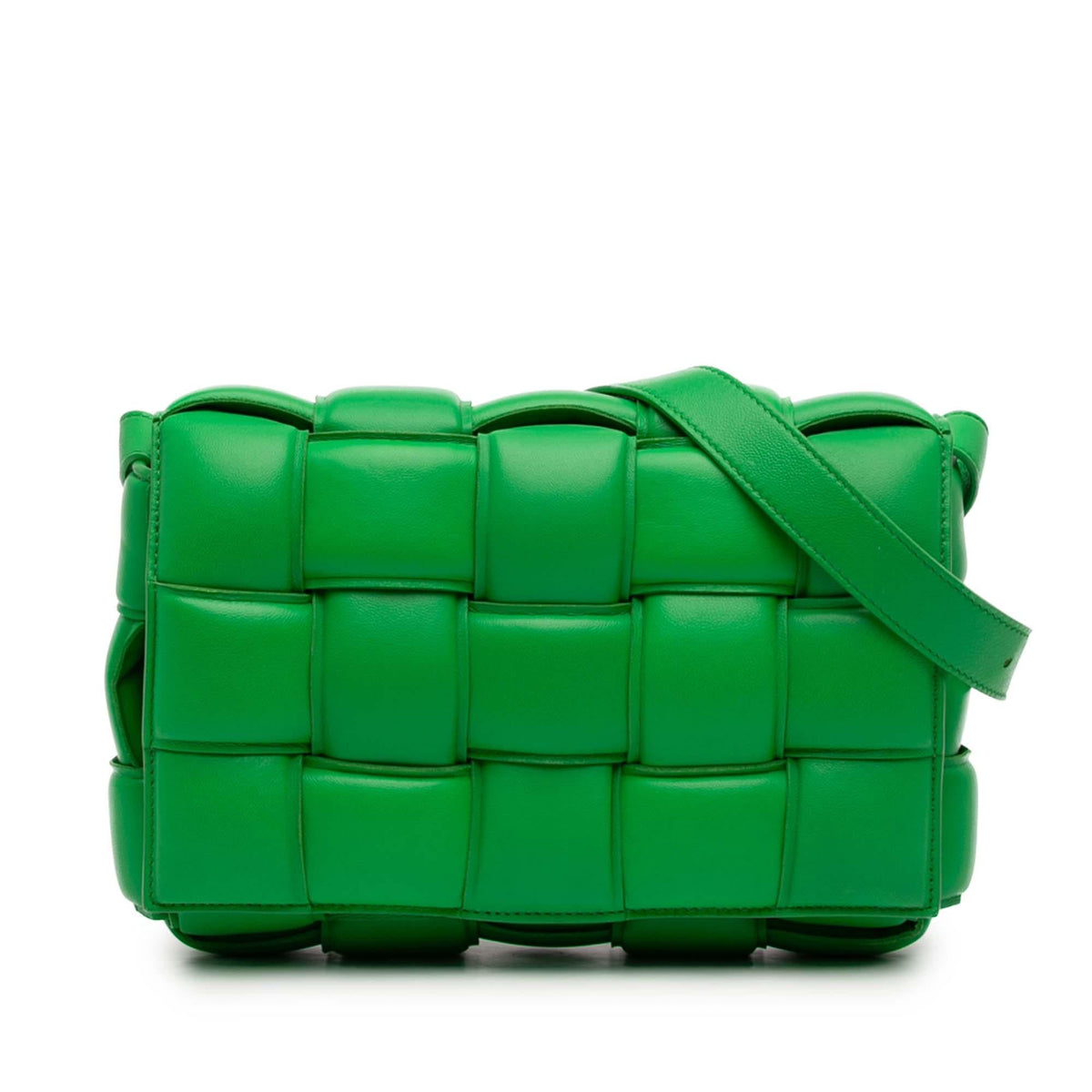 Bottega Veneta Nappa Intrecciato Padded Cassette Crossbody Bag - Green