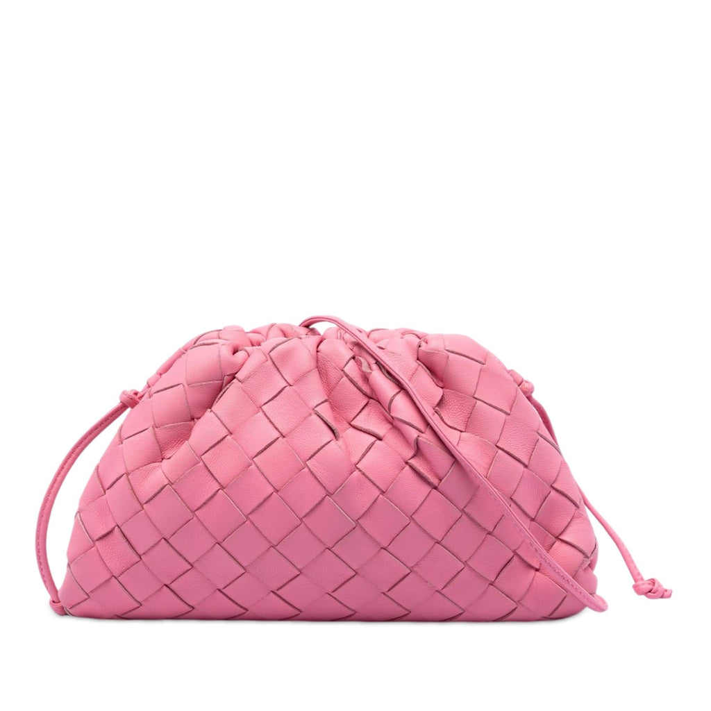 Bottega Veneta Nappa Intrecciato The Mini Pouch Crossbody Bag - Pink