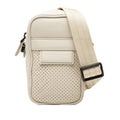 Bottega Veneta Perforated Calfskin Leggero Crossbody Bag - White