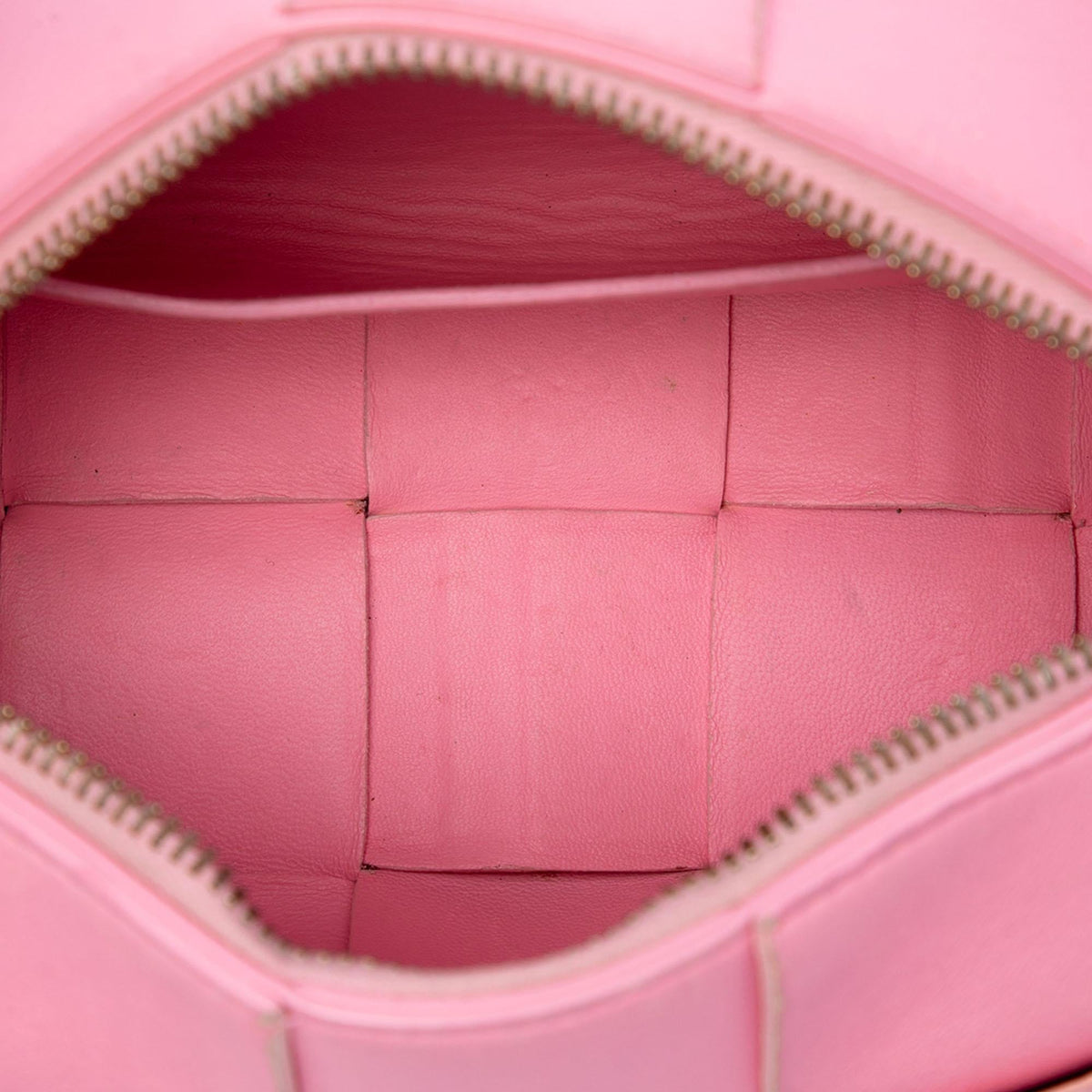 Bottega Veneta Small Lambskin Intrecciato Brick Cassette Shoulder Bag - Pink