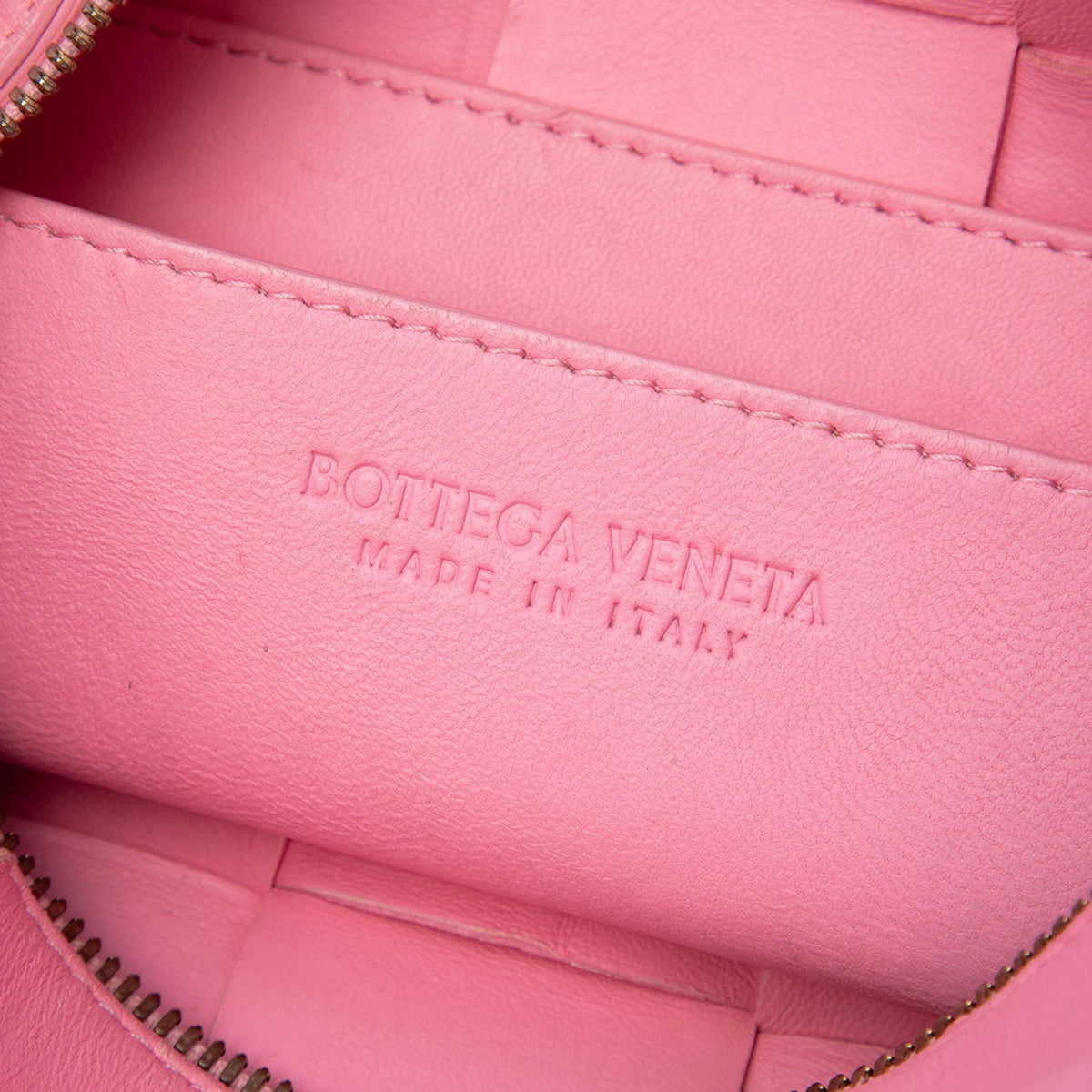 Bottega Veneta Small Lambskin Intrecciato Brick Cassette Shoulder Bag - Pink