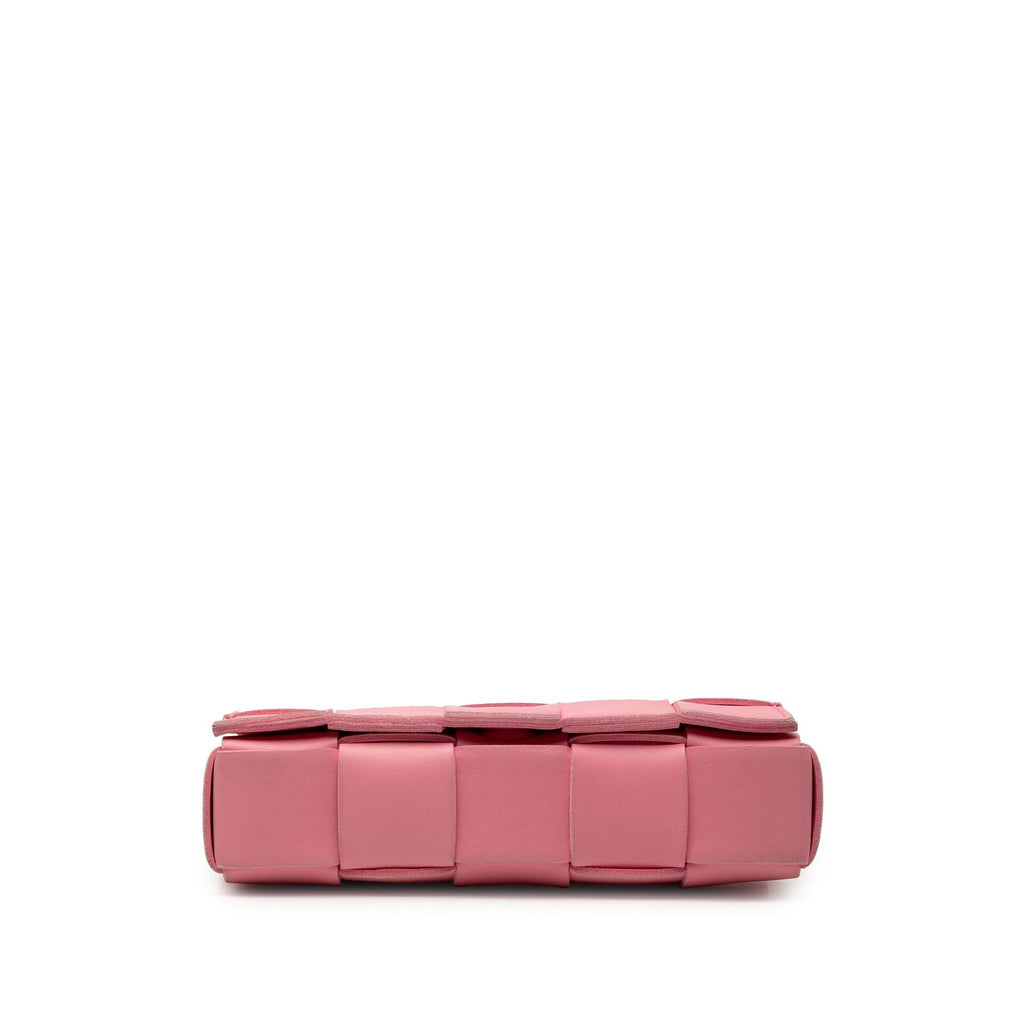 Bottega Veneta Small Nappa Intrecciato Cassette Crossbody Bag - Pink