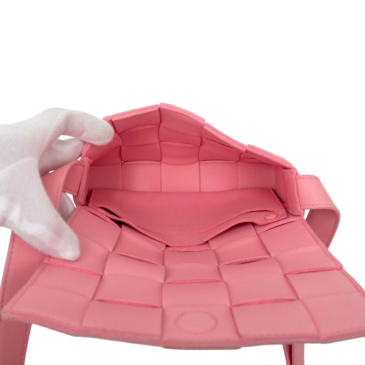 Bottega Veneta Small Nappa Intrecciato Cassette Crossbody Bag - Pink