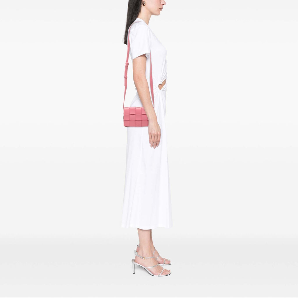 Bottega Veneta Small Nappa Intrecciato Cassette Crossbody Bag - Pink