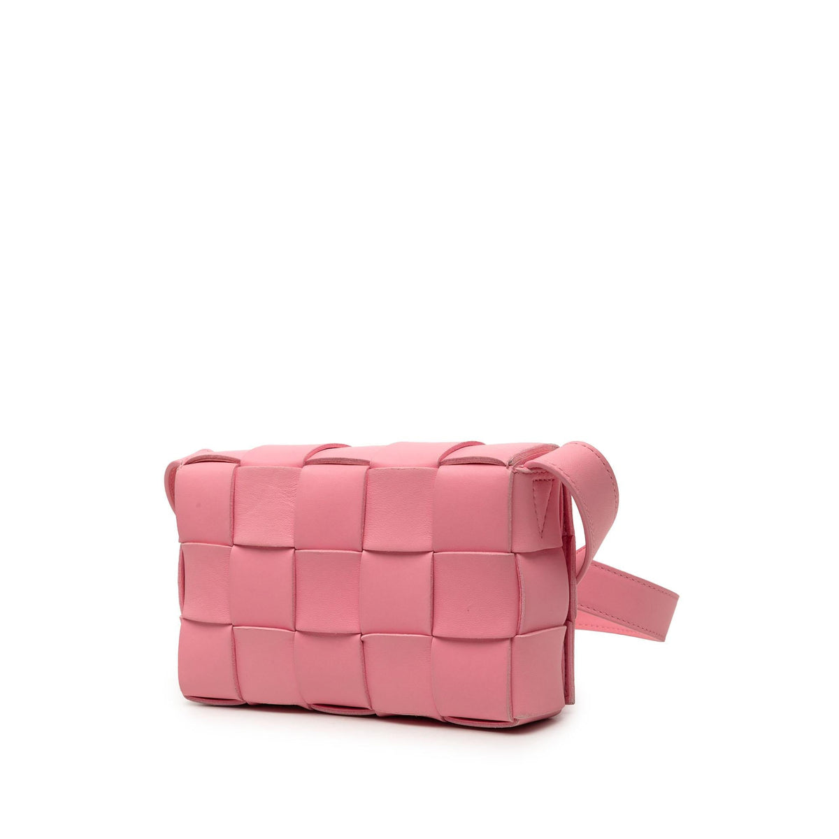 Bottega Veneta Small Nappa Intrecciato Cassette Crossbody Bag - Pink