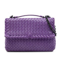 Bottega Veneta Small Nappa Intrecciato Olimpia Crossbody Bag - Purple