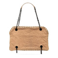 Bottega Veneta Textured Leather Whipstitch Duo Shoulder Bag - Beige