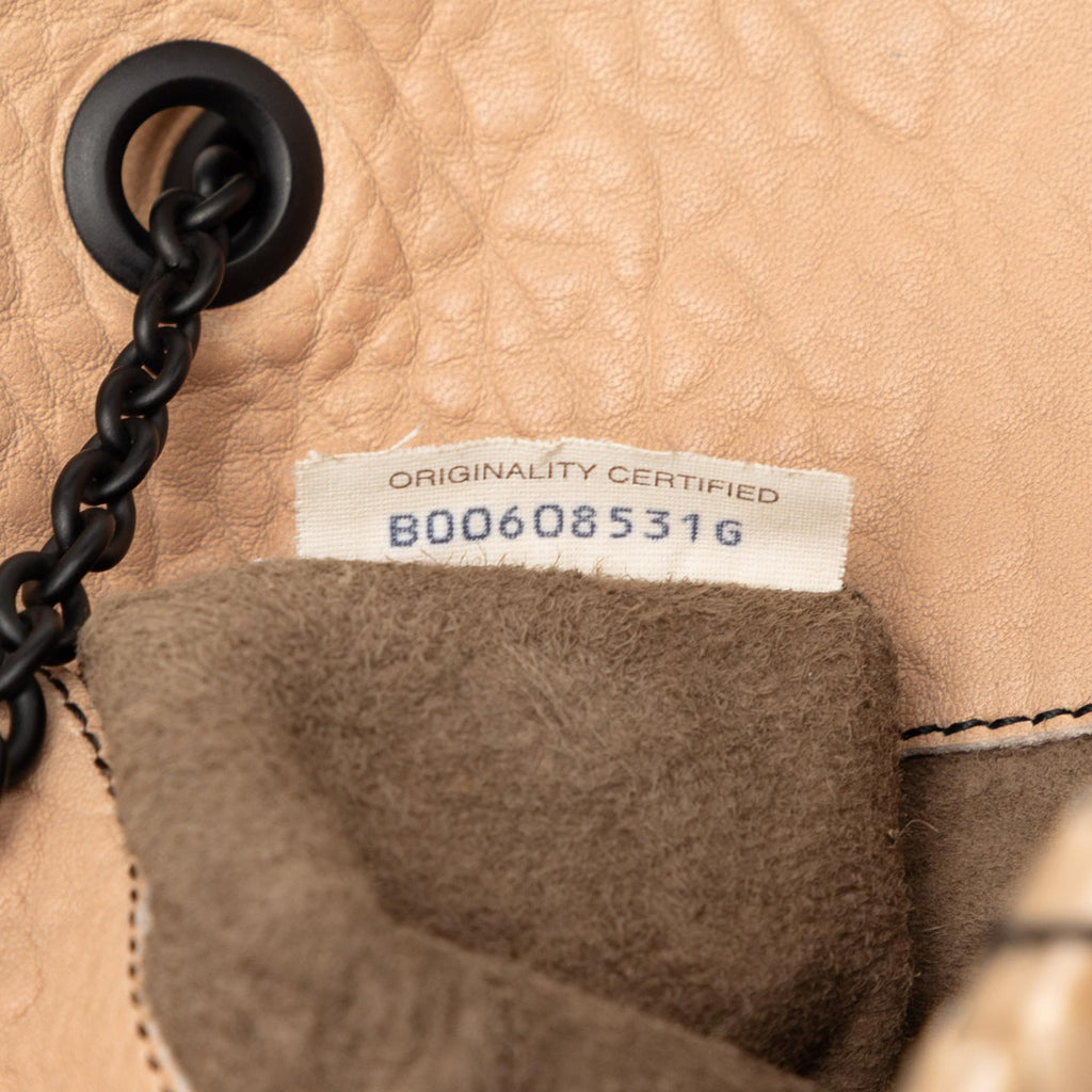 Bottega Veneta Textured Leather Whipstitch Duo Shoulder Bag - Beige