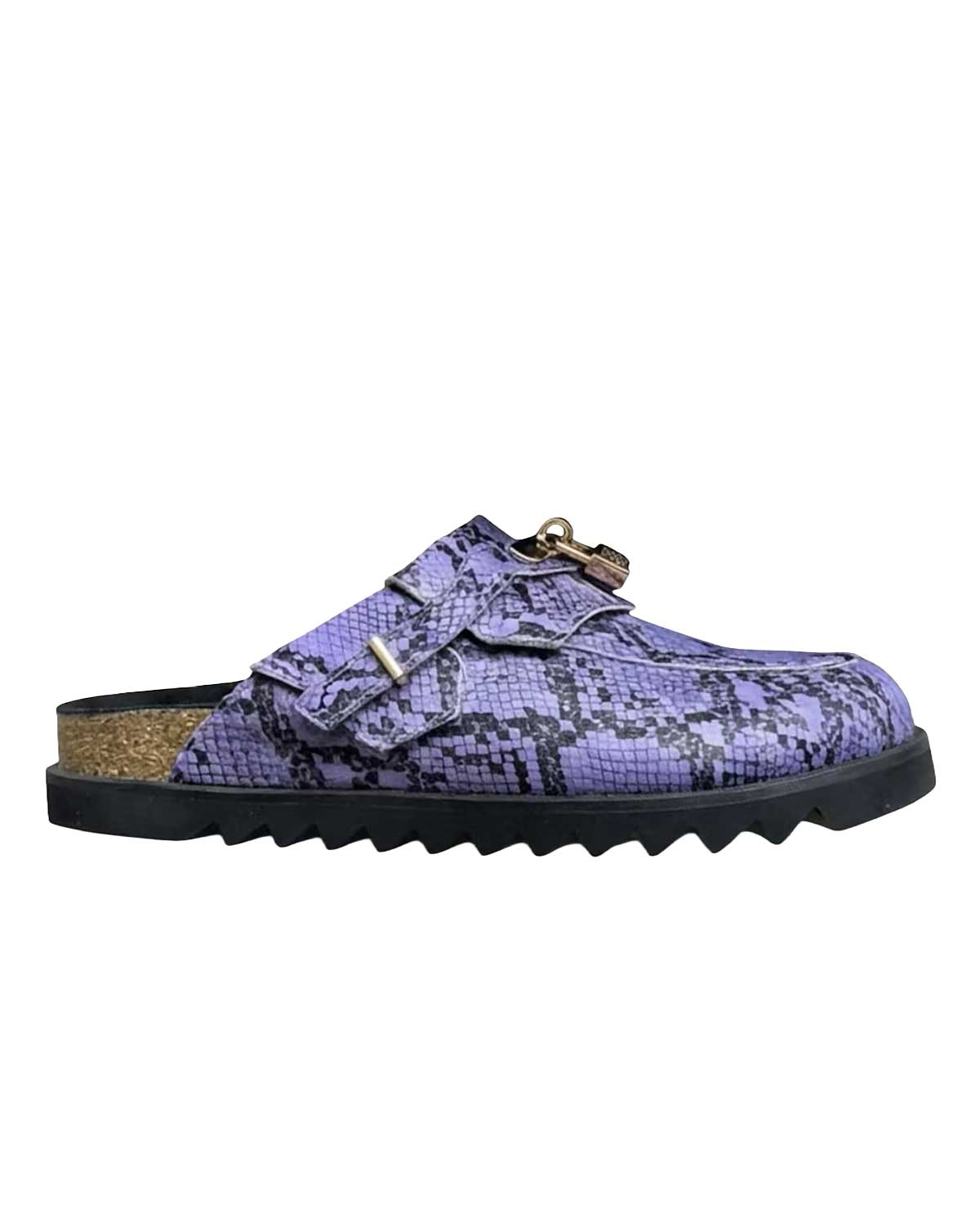 Bravest Studios Bag Clog Snakeskin Purple