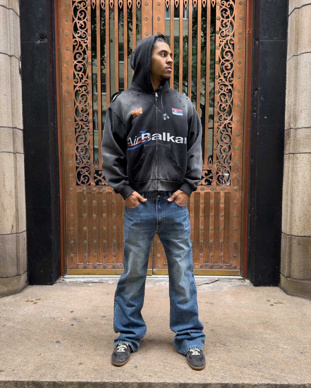 Bravest Studios Flare Denim Pants Blue