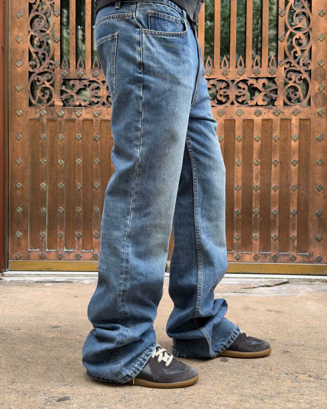 Bravest Studios Flare Denim Pants Blue